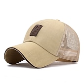 billiga Baseballkeps herr-Herr Snapback hatt Basebollkeps Trucker Hat Mesh Keps Svart Vit Polyester Mesh baksida Resor Strandstil Utomhus Semester Slät Justerbara Solskyddskräm Andningsfunktion Mode