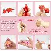 cheap Gags &amp; Practical Joke Toys-10PCS Catapult Launching Dinosaur Toys - Fun Tricky Slingshot for Kids&#039; Party Gifts &amp; Stress Relief!