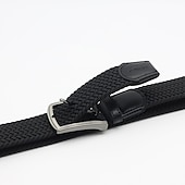 baratos Cintos para Homem-cinto masculino simples casual de malha de poliéster elástico com fivela presente moderno para namorado e pai