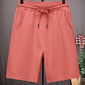 baratos Shorts de moletom-Homens calções atléticos Shorts de moletom Shorts Terry Bolsos Com Cordão Cintura elástica Tecido Conforto Ao ar livre Diário Para Noite Moda Roupa de rua Preto Branco