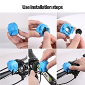 abordables Accessoires pour motos et VTT-vélo électronique klaxon fort 130 db avertissement sécurité électrique cloche sirène de police vélo guidon alarme anneau cloche vélo scooter