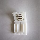 abordables Socles et connecteurs de lampe-10 pièces rgb 5050 led plaque nue bande lumineuse soudure sans pression connecteur bande lumineuse sans fil joint bout à bout 10mm
