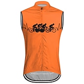 זול חולצות גברים-בגדי ריקוד גברים ווסט לרכיבה חולצת ג'רסי לרכיבה גראפי מצחיק ללא שרוולים אופנייים אפוד ג'רזי צמרות עם 3 כיסים אחוריים רכיבת הרים רכיבת כביש ייבוש מהיר כיס אחורי פתילת לחות נושם ספורט שחור צהוב אדום