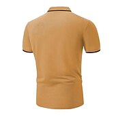 preiswerte Sport-Herren Poloshirt Golfhemd Casual Festtage Kargen Kurzarm Modisch Basic Glatt Klassisch Sommer Regular Fit Feuer rot Schwarz Gelb Armeegrün Dunkelmarine Grau Poloshirt