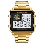 economico Orologi digitali-Orologio digitale SKMEI per uomini 3ATM impermeabile orologio di lusso da uomo per affari cronometro con retroilluminazione orologio quadrato sportivo in acciaio inossidabile per uomini