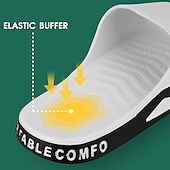 abordables Sandales décontractées-sandales à enfiler sportives pour hommes | pantoufles confortables et légères à enfiler pour une tenue décontractée, au bord de la piscine ou à la plage – conception respirante à bout ouvert avec imprimé lettre tendance