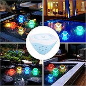 baratos Luzes Subaquáticas-Luz de piscina flutuante Padrão de peixe Lâmpada de piscina à prova d&#039;água Brinquedos de banheira para bebês Luzes flutuantes que mudam de cor 6 modos Led Luzes flutuantes que mudam de cor Decoração