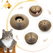 cheap Cat Toys-Magic Organ Cat Toy Cats Scratcher Scratch Board Round Corrugated Scratching Post Toys for Cats Grinding Claw Cat Accessories