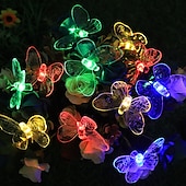 preiswerte Landschaftslichter-Solar-Lichterkette für die Gartendekoration – 5 m, 20 LEDs, Libelle und Schmetterling, wasserdichte Kranzlichter für den Rasen, Hochzeits- und Partydekoration