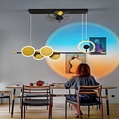 abordables Ventilateurs de plafond lumineux-ventilateur de plafond avec application de conception de doublure de lampe de coucher de soleil rotative à 360 °&amp;amp; télécommande 100cm 5 lumières dimmable 6 vitesses de vent ventilateur de plafond