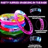 economico Accessori indossabili-5pcs acrilico incandescente braccialetto braccialetto bolla led lampeggiante braccialetto bar puntelli evento concerto illuminare giocattoli forniture per il ringraziamento matrimonio addio al