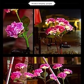 cheap Pathway Lights &amp; Lanterns-Hydrangea Solar Pathway Garden Stake Lights - Waterproof Solar Simulation Flower Floor Light for Villa, Courtyard, Lawn &amp; Garden Decoration