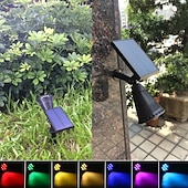 cheap Outdoor Spotlights-Solar Spot Lights Outdoor 2-in-1 Solar Landscape Spotlights Security Lights IP65 Waterproof Wall Lights for Walkway Yard Garden Driveway Pathway Garden 4/7 LED Beads