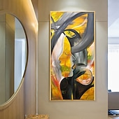 お買い得  人物画-手作り油絵キャンバス壁アート装飾モダンライト高級クリエイティブ抽象フィギュアホテルクラブ家の装飾ロールフレームレス未延伸絵画