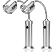 cheap Camping Lights-2pcs Barbecue Grill Light Magnetic Base Super-Bright LED BBQ Lights Outdoor 360 Degree Flexible Gooseneck Barbecue Light Adjustable Battery