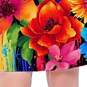 levne 3D květinové šaty-Děti Dívčí Šaty Grafika Květinový Krátký rukáv Venkovní Ležérní Módní Roztomilý Denní Polyester Nad kolena Volnočasové šaty Áčkové šaty Letní šaty Léto Jaro 3-12 let Více barev Černá Světlá růžová