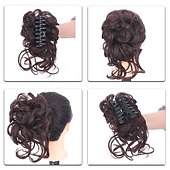 abordables Moños-Moños Moño Correa Pelo sintético Pedazo de cabello La extensión del pelo Rizado Fiesta Ropa Cotidiana Fiesta y Noche A2 A4 A9