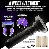 cheap Tactical Flashlights-51/100 LED 395nm UV Flashlight Black Light Ultraviolet Blacklight Detector Aluminum Torch Light UV Lamp