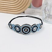 economico Accessori per acconciature-1 pezzi di strass in rilievo elastico della fascia gioiello fasce fascia dei capelli della perla perline di cristallo delle donne avvolgere la testa delle ragazze della signora accessori dei monili