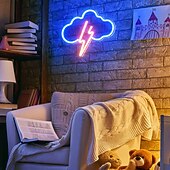 billiga LED-neonlampor-neonskylt moln led neonljus vägglampa väggdekor batteri eller usb-driven lyser upp akryl neonskyltar för sovrum barnrum vardagsrum