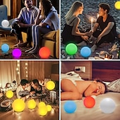 economico Luci subacquee-luce della piscina galleggiante luce della sfera della piscina che cambia colore con telecomando 16 rgb dimmer luce notturna ip65 impermeabile alimentato a batteria luce della vasca idromassaggio piscina festa in giardino decorazione luminosa