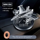 economico Purificatore d&#039;aria per auto-decorazioni per auto modello di aeroplano da combattimento rotante solare per auto ornamento per interni auto cruscotto da combattimento