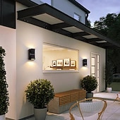 cheap Outdoor Wall Lights-Led Outdoors Wall Lamp 5W 10W Up/Down Lighting Indoor Double-Head Curved Waterproof IP65 Wall Lamp Modern Bedroom Lamp Warm White Light AC85-265V