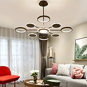 זול ספוטניק דיזיין-6/8/12 ראשי תליון led נברשת מודרנית זהב שחור עיגול עיצוב מתכוונן מתכת בסגנון אמנותי חלול גימורים צבועים בסגנון נורדי עכשווי 110-120v 220-240v