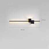 baratos Candeeiros de Parede de interior-Lâmpada de parede led design de tira para cima e para baixo luz 61/90cm moderna lâmpada de parede de fundo led sala de estar quarto cabeceira 10w alumínio luz de parede interna ligting arandela