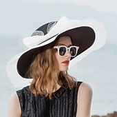 preiswerte Partyhut-hüte netz faser strohhut sonnenhut sinamay hut hochzeit lässig elegant hochzeit mit bowknot spitze kopfbedeckung kopfbedeckung outdoor