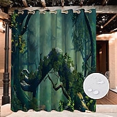 abordables Cortinas impermeables-cortinas impermeables al aire libre para el patio de la boda interior cortinas gruesas con ojales de privacidad para el dormitorio de la boda, la sala de estar, el porche, la pérgola, la cabaña, 1
