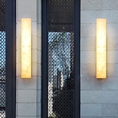 baratos luzes de parede ao ar livre-Lâmpada de parede led ao ar livre à prova d&#039;água 20 w mármore luz de parede interna quarto moderno luz branca quente 110-240 v