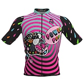 voordelige Heren shirts-Voor heren Wielrenshirt Korte mouw Fietsen Shirt Kleding Bovenlichaam met 3 achterzakken Fietsen Ademend Sneldrogend Achterzak Zilver Donker Grijs Paars Grafisch Sport Kleding