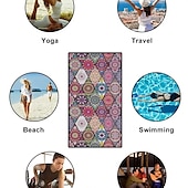 cheap Beach Towel Sets-1PC Beach Swimming Towels Tiger Lion Wolf Cartoon Animal Pattern Printing Folded Quick-Dry Soft Towels Home Decor Travel