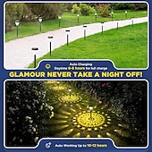 Недорогие Подсветки дорожки и фонарики-1шт 1 W Светодиоды на солнечной батарее Солнечная батарея Водонепроницаемый Декоративная Тёплый белый Холодный белый 1.2 V Уличное освещение двор Сад 2 Светодиодные бусины Рождество Новый год