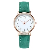 levne Quartz hodinky-dámské hodinky móda ležérní kožený pásek hodinky svítící jednoduché dámské malý ciferník quartzové hodiny šaty náramkové hodinky reloj mujer