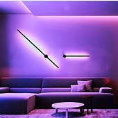 Недорогие Бра-Настенные светильники с регулируемой яркостью RGB, дизайнерские светодиодные настенные светильники для помещений с дистанционным управлением, 60/80/100 см, цветная световая колонна, меняющая цвет,