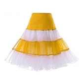 economico gonna sottoveste-Sottoveste da principessa anni &#039;50, gonna a cerchio, tutù sotto la gonna, crinolina, gonna in tulle, costume da donna, vintage, cosplay, festa/serata, ballo di fine anno, gonna corta/minigonna