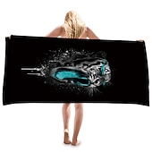cheap Beach Towel Sets-1PC Beach Swimming Towels Tiger Lion Wolf Cartoon Animal Pattern Printing Folded Quick-Dry Soft Towels Home Decor Travel