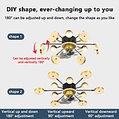 levne Světla pro stropní ventilátor-stropní ventilátor s aplikací světla&amp;amp; dálkové ovládání 102 cm stmívatelné 6 rychlostí větru sputnik designová projekce moderní stropní ventilátor do ložnice, obývacího pokoje, malého pokoje