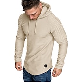 cheap Basic Hoodies-Men&#039;s Hoodie ArmyGreen Black khaki Gray White Solid Color Cool Winter Clothing Apparel Hoodies Sweatshirts  Long Sleeve