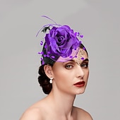 economico Fascinator-Fascinatori  Cappelli  Copricapi con floreale 1PC Occasione speciale  Ladies Day  Copricapo Melbourne Cup per un&#039;ottima impressione Fascinatori del Derby Giornata di corsa Vestito 2025