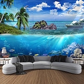 billiga Ocean Beach Gobeläng-vackert hav hängande gobeläng hav strand väggkonst stor gobeläng väggmålning dekor fotografi bakgrund filt gardin hem sovrum vardagsrum dekoration