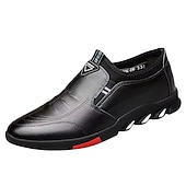 voordelige Hereninstappers &amp; loafers-heren instappers voor casual schoenen – bruine kunstleren ademende wandelschoenen met flexibele zool – lichtgewicht modieuze sneakers voor dagelijks gebruik en reizen