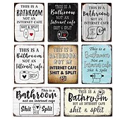 economico segno di latta in metallo-1pc sarcastico metallo targa in metallo decorazione del bagno decorazione della parete segni questo è il bagno non è un internet 20x30cm/8&#039;&#039;x12&#039;&#039;