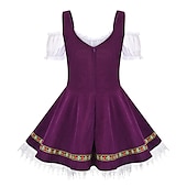 preiswerte Dirndl-Oktoberfest Dirndl Trachtenkleider Strumpf Oktoberfest / Bier Bayerisch Bayerisch Wiesn Traditioneller Stil Wiesn Damen Stoff im traditionellen Stil Hemd Schürze Socken