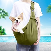 abordables Básicos de viaje para perros-Mochila plegable para perros, bolsa transpirable para mascotas, bolsa para mascotas, bandolera