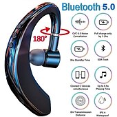 זול אוזניות אלחוטיות אמיתיות TWS-אוזניות Bluetooth5.0 אלחוטיות, אוזניות עסקיות בהמתנה ארוכה עם מיקרופון, אוזניות Bluetooth ספורט עמיד למים, אוזניות ביטול רעשים עם אוזניות ל-ios android windows smartphone