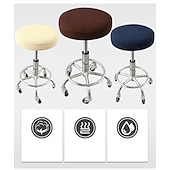 cheap Dining Chair Cover-Round Bar Stool Seat Covers Washable Stool Cushion Slipcover Elastic Bar Chair Covers for Coffe Party Bar Restrant