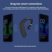 זול אוזניות אלחוטיות אמיתיות TWS-אוזניות Bluetooth5.0 אלחוטיות, אוזניות עסקיות בהמתנה ארוכה עם מיקרופון, אוזניות Bluetooth ספורט עמיד למים, אוזניות ביטול רעשים עם אוזניות ל-ios android windows smartphone